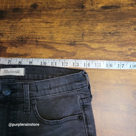 Madewell Jeans 27 Skinny 9" High Rise Black Sea Wash H2230 Tummy Control Stretch - Picture 8 of 13
